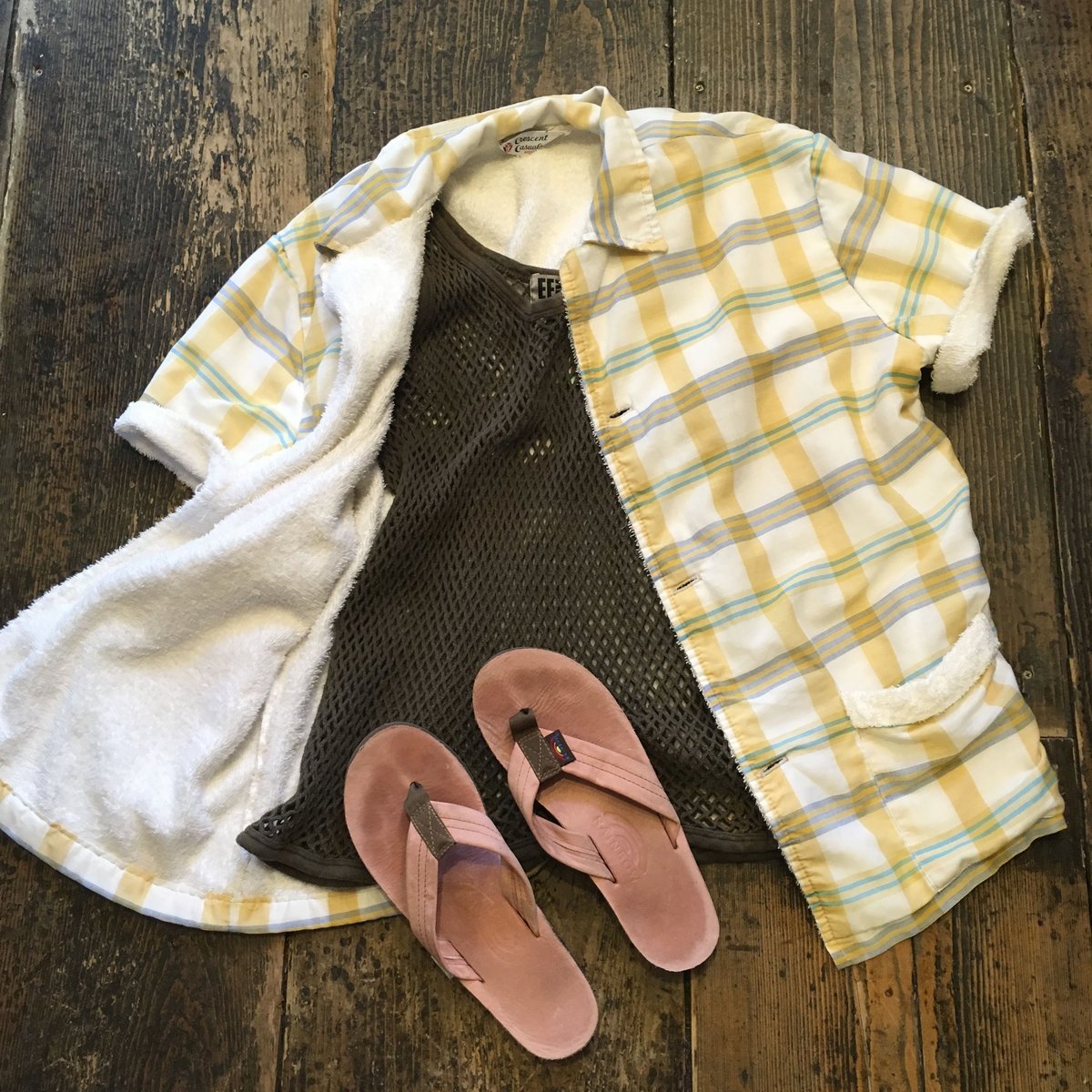 yuta05　2点おまとめ　60s 70s ビーチシャツ　パイル　ガウン 151725449_o2.jpg?