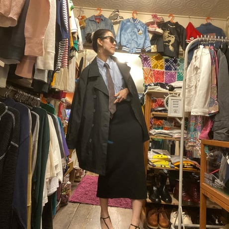 [USED]リブ SLIT BLACK スカート