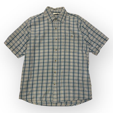 [USED] Green×Blue Check S/Sシャツ