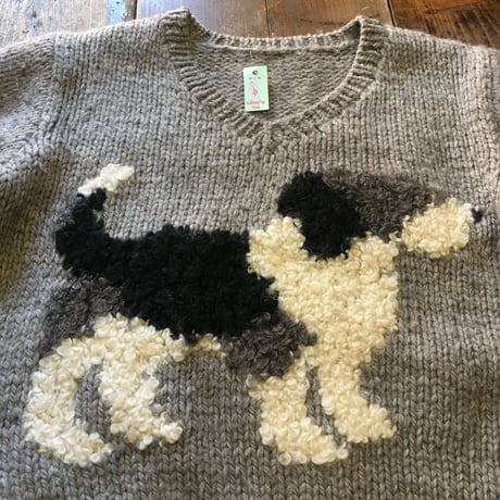 [USED] かわい！ミニ丈DOGニット