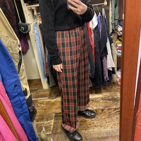 [USED] 70'sざっくりチェック!POLY PANTS