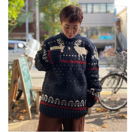 [USED] ノルディック鹿ニット🦌