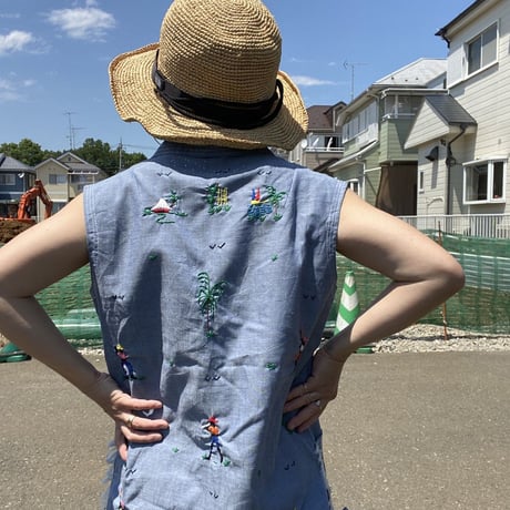 [USED] 手刺繍♡シャンブレー