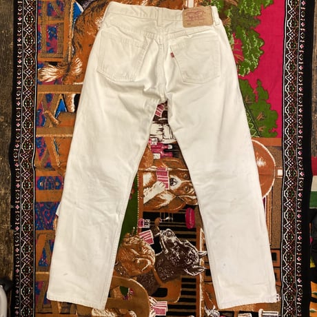 [USED] UK Levi's 501 WHITE