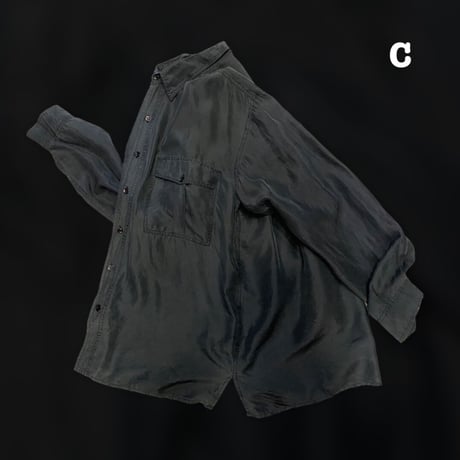 [USED] BLACK SILK SHIRTS