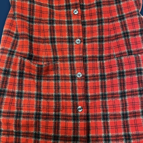 [USED] チェック柄 WOOLジャンパースカート