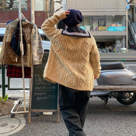[USED] ケーブル編みニットカーディガン