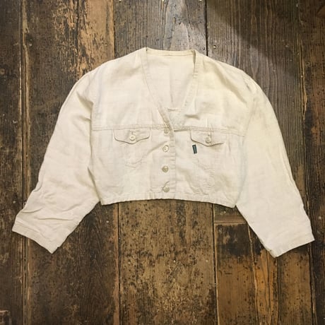 [USED]Italy リネンショートJKT