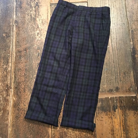 [USED] チェック WOOL パンツ