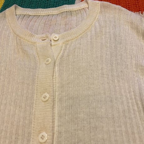 [USED] シンプルWHITEニットカーディガン