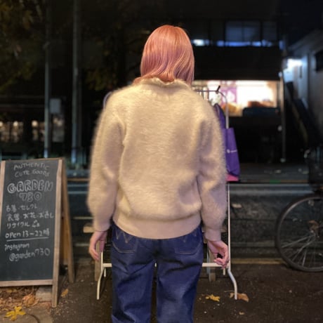 [USED] カーディガン風アンゴラニット🤍