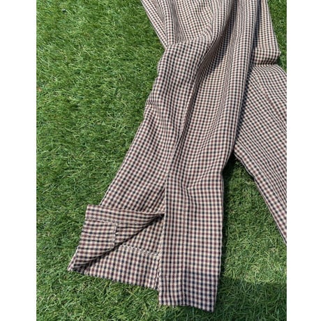 [USED] 千鳥格子スリット入りパンツ