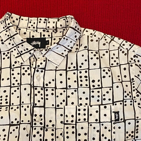 [USED] STUSSY ドミノ柄 SHIRTS