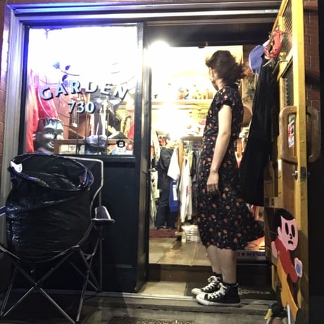 [USED] 花柄レーヨンワンピース