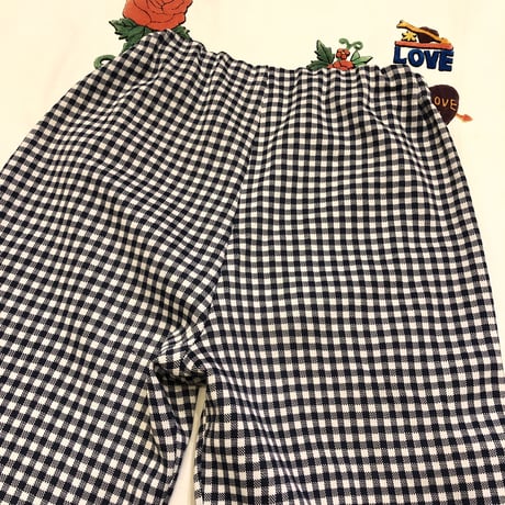 [USED] 70's EURO ギンガムチェックPOLY PANTS♡