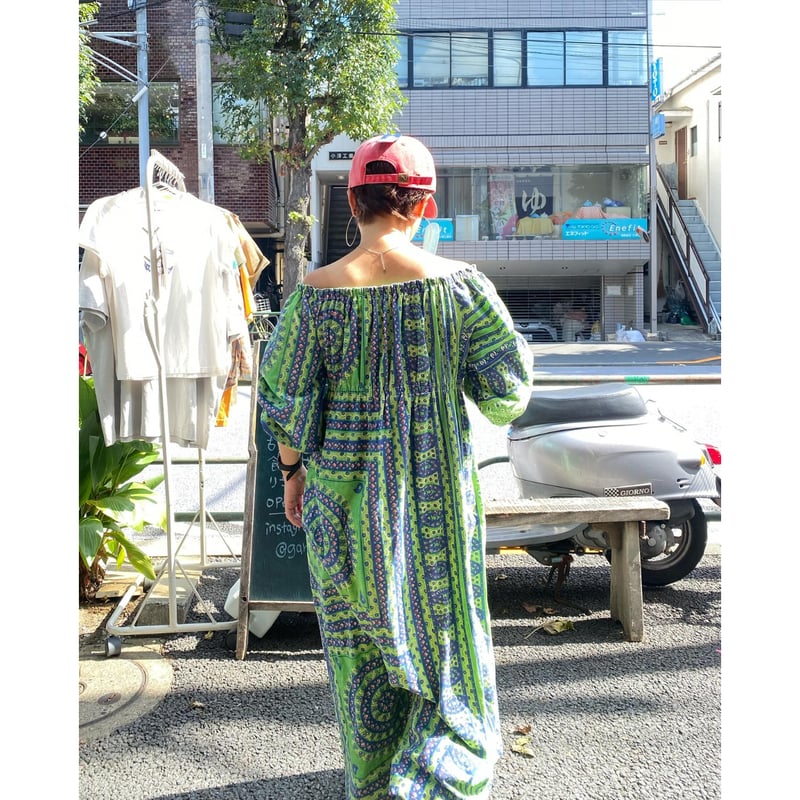 USED] vintage ファブリックロングワンピース | garden730