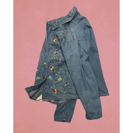 [USED] DENIM × お花の刺繍 JKT