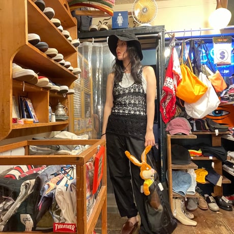 [USED] BLK かぎ編み レース タンクトップ ♡