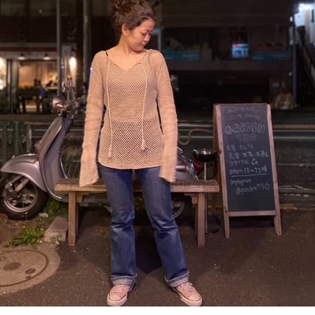 [USED] メッシュtops / ベージュ