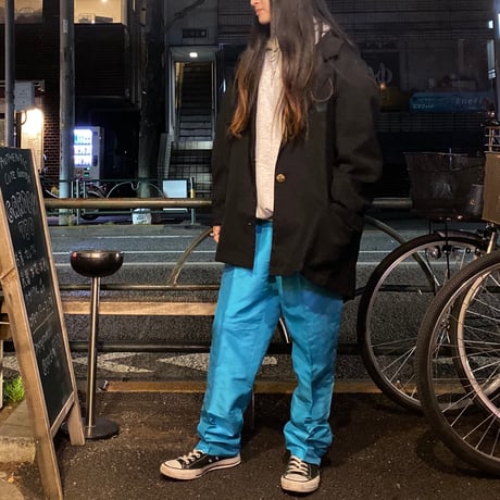[USED] TURQUOISE 100% SILK PANTS♡