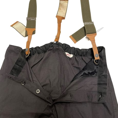 [DEADSTOCK]  東ドイツ サスペンダー付military PANTS