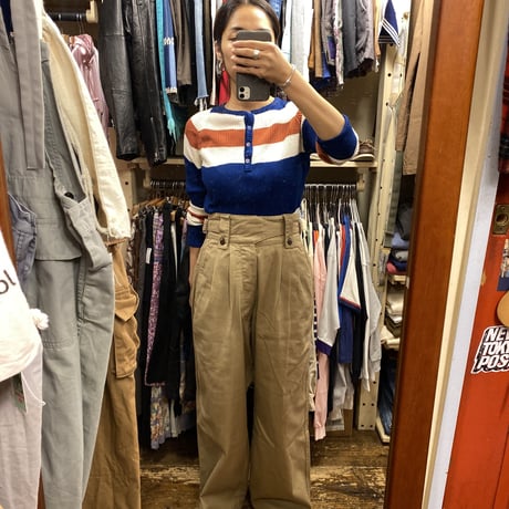 [USED] Vintage Searsマルチボーダーのリブニット
