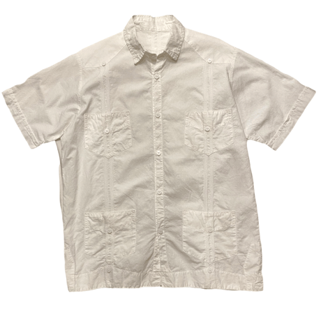 [USED]   White コットンキューバシャツ