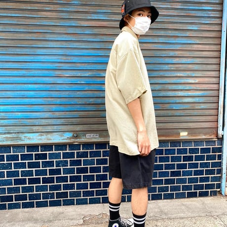 [USED] Euro S/S Relax シャツ -BEIGE CHK-