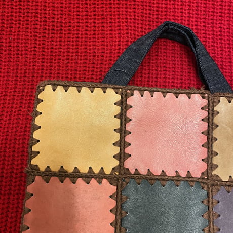[USED] レザーパッチワークトートBAG♡