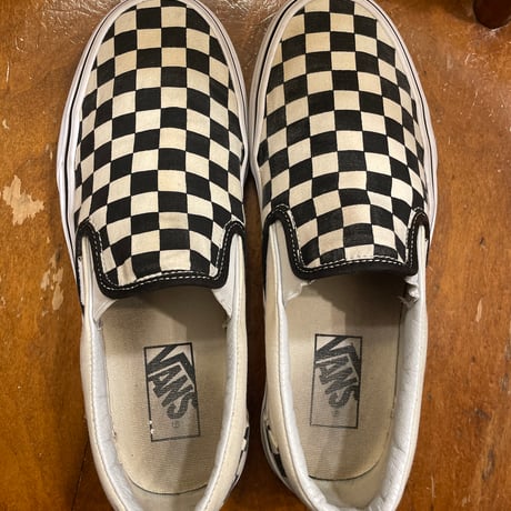 [USED] VANS CHECKER SLIP-ON / US6h