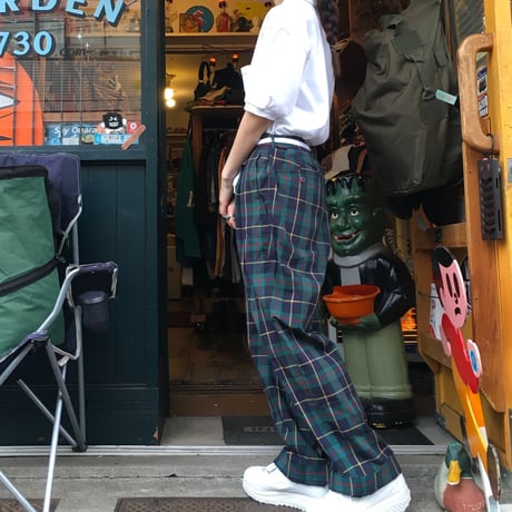 [USED] タータンチェック サマースラックス