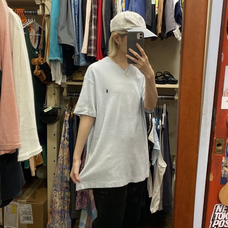 [USED] POLO パイル地VネックTOPS