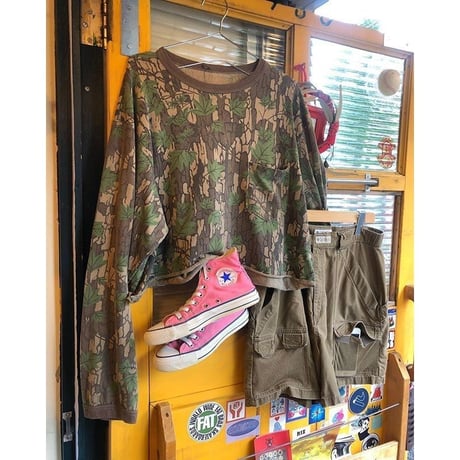 [GARDEN-works ]  SHORT  ロン Tee  "Real Tree  CAMO "