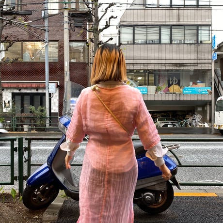 ［USED］PINK"ガーゼ"ワンピース
