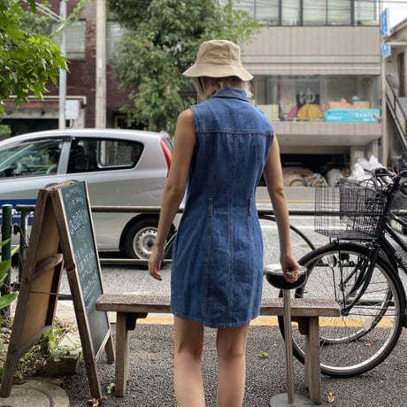 [USED] "GUESS JEANS" DENIM ONE-PIECE💙