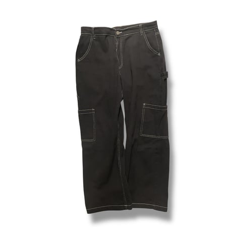 [USED] BLACK COTTON PAINTER Pants