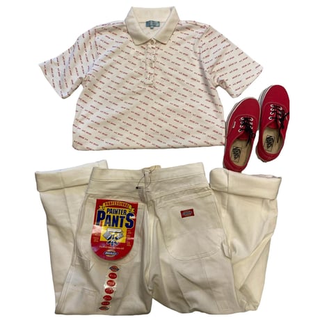[USED] 総柄かわいいポロ