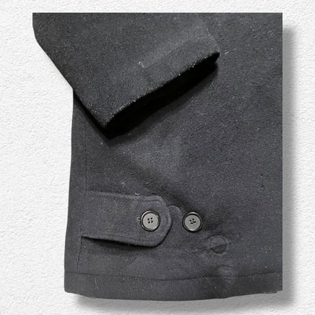 [USED]ボア襟 BLACK WOOL コート　JKT