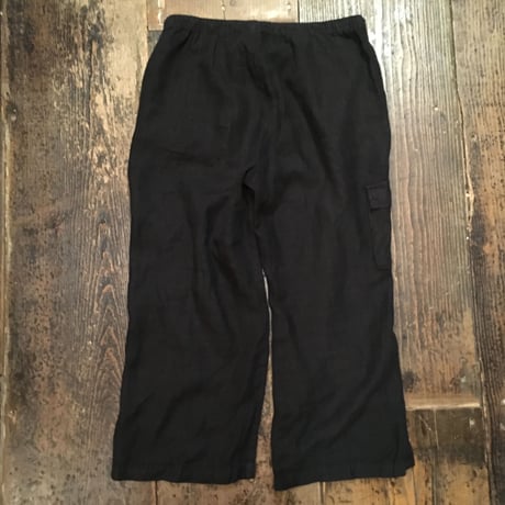 [USED] BLACK LINEN パンツ