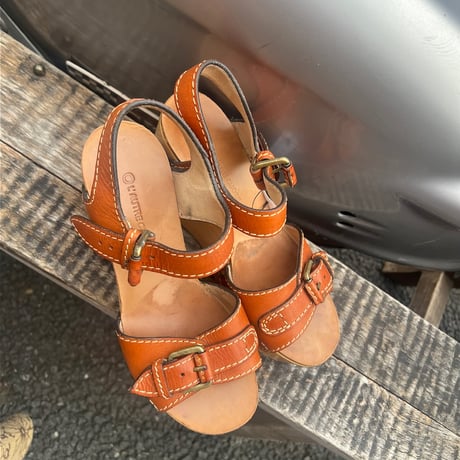 [USED] made in italy  ウッドソール サンダル