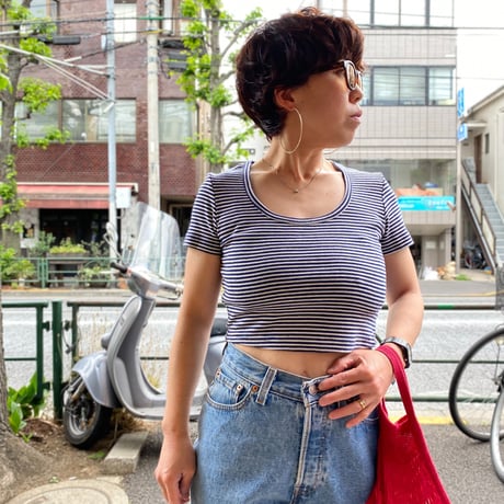 [USED] アメアパ ボーダー Tee