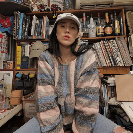 [USED] メキパー 襟なし CREW   pink!