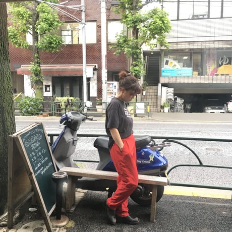 [USED] 真っ赤なレーヨンパンツ