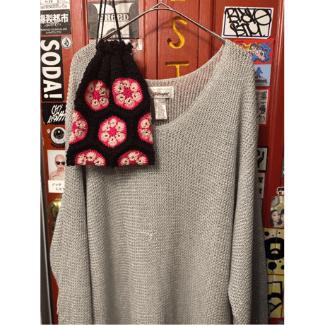 [USED] キラキラ銀糸ニット