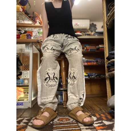 [USED]鳥柄パンツ