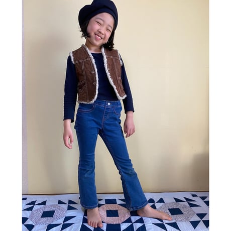 [USED] KIDS♡ SUEDE BOA VEST