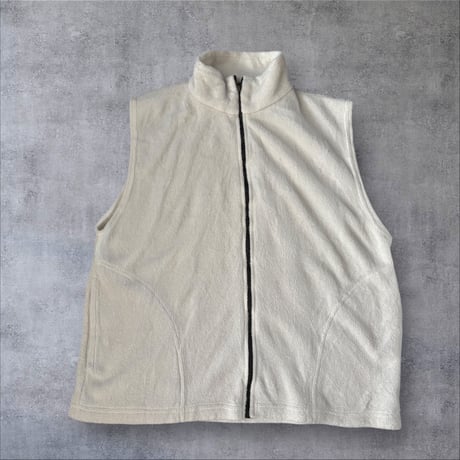 [USED] White フリースZIP ベスト