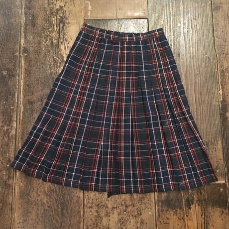 [USED]巻きチェックプリーツスカート