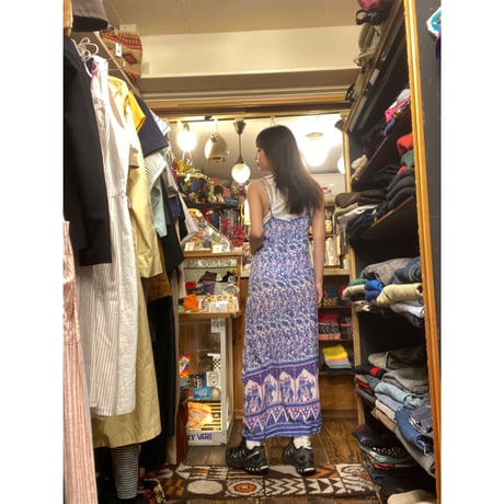 [USED] ゾウ柄キャミワンピース🐘