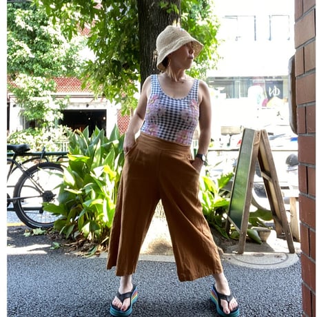 [USED] LINEN WAID PANTS🤎